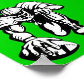 SUPERBOWLサッカー選手062選手の選手スポーツ ポスター (角)