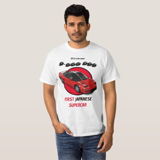 Supercar 日本の NSX Tシャツ (正面フル)