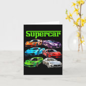 Supercar Cool Car Guy Srts Racing Fan Graphic Men  カード (黄色い花)
