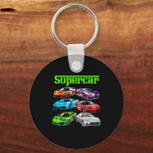 Supercar Cool Car Guy Srts Racing Fan Graphic Men  キーホルダー (正面)