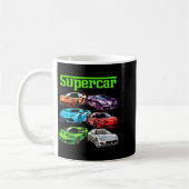 Supercar Cool Car Guy Srts Racing Fan Graphic Men コーヒーマグカップ (左)