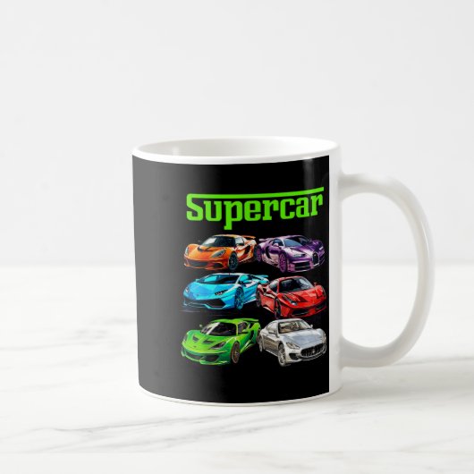 Supercar Cool Car Guy Srts Racing Fan Graphic Men コーヒーマグカップ (右)