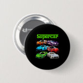 Supercar Cool Car Guy Srts Racing Fan Graphic Men  缶バッジ (正面&裏面)