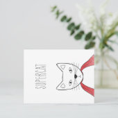 SUPERCATはがきイラストレーション猫 ポストカード (スタンド正面)