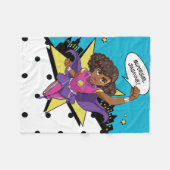 Supercocoのパーソナライズな毛布 フリースブランケット (正面(横))