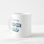 Superdadのカスタマイズ可能なメッセージ コーヒーマグカップ (正面左)