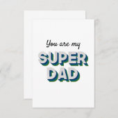 Superdadのカスタマイズ可能なメッセージ サンキューカード (正面/裏面)