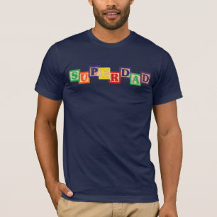 SUPERDADのヴィンテージの木のブロックのワイシャツ Tシャツ