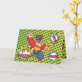 SuperDadの漫画本の英雄の写真の挿入物カード カード (黄色い花)