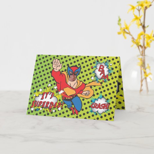 SuperDadの漫画本の英雄の写真の挿入物カード カード (黄色い花)