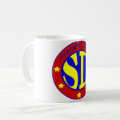 superdadバッジ コーヒーマグカップ (正面左)