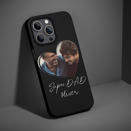 SuperDADフォトモダンブラックトレンディーギフト Case-Mate iPhoneケース