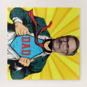 Superdad – 名前と写真のカスタマイズ可能 ジグソーパズル (横)