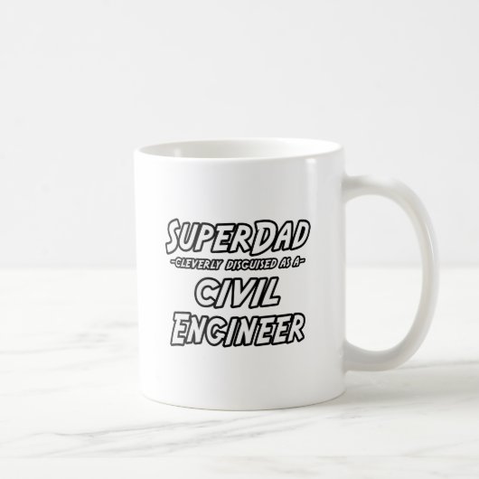 SuperDad...土木技師 コーヒーマグカップ (右)