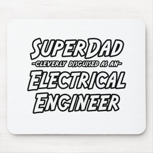 SuperDad...電気技師 マウスパッド (正面)