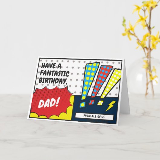 SuperDad Bdayカード カード (黄色い花)