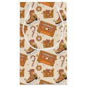 Superfloral Retro Christmas Joy スモールペーパーバッグ (裏面)