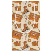 Superfloral Retro Christmas Joy スモールペーパーバッグ (正面)