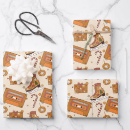 Superfloral Retro Christmas Joy ラッピングペーパーシート