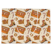 Superfloral Retro Christmas Joy ラージペーパーバッグ (裏面)