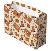 Superfloral Retro Christmas Joy ラージペーパーバッグ (裏面アングル)