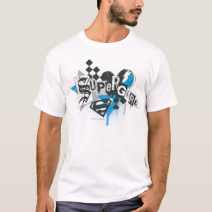 Supergirlのこぼれおよび(ばちゃばちゃ)跳ねる Tシャツ