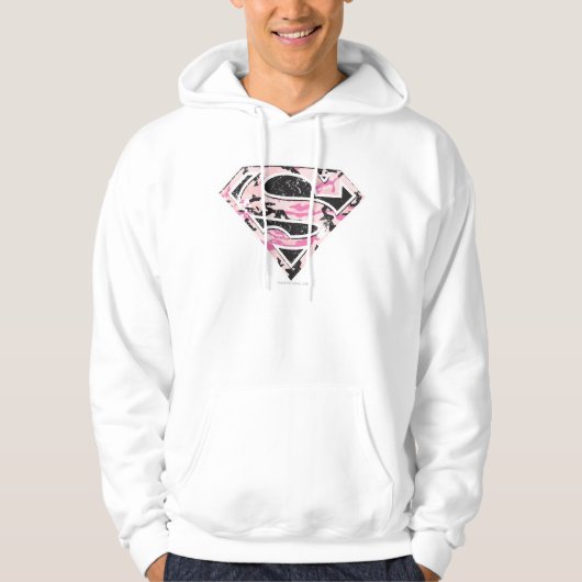Supergirlのカムフラージュのロゴ パーカ (正面)