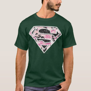 Supergirlのカムフラージュのロゴ Tシャツ