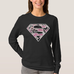 Supergirlのカムフラージュのロゴ Tシャツ