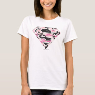 Supergirlのカムフラージュのロゴ Tシャツ