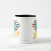 Supergirlのストライプのなロゴ マグカップ (中央)