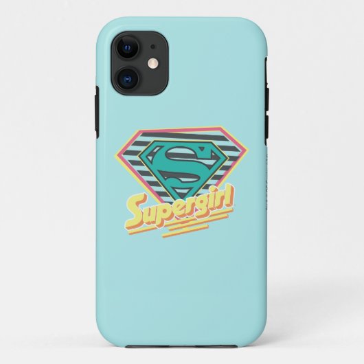 Supergirlのストライプのなロゴ Case-Mate iPhoneケース (裏面)