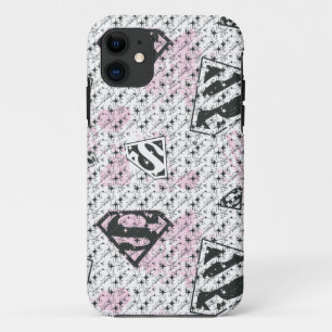 Supergirlのピンクおよび白いロゴパターン iPhone 11 ケース