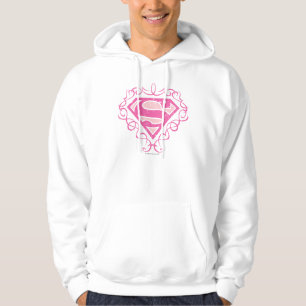 Supergirlのピンクのストライプ パーカ