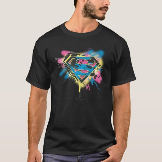 Supergirlのペンキおよびこぼれ Tシャツ (正面)