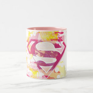 Supergirlのレトロのロゴ ツートーンマグカップ