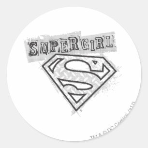Supergirlのロゴ1 ラウンドシール
