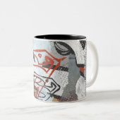 Supergirlの喜劇的なケーパーパターン1 ツートーンマグカップ (正面右)