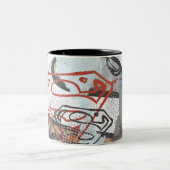 Supergirlの喜劇的なケーパーパターン1 ツートーンマグカップ (中央)