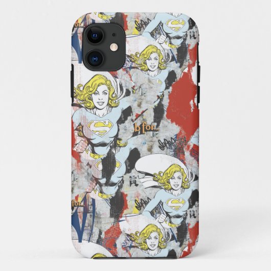 Supergirlの喜劇的なケーパーパターン5 Case-Mate iPhoneケース (裏面)