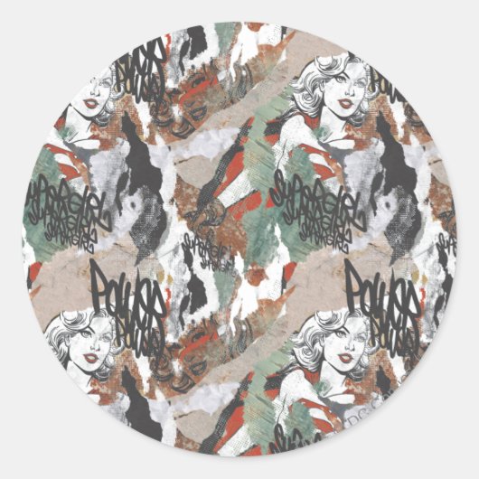 Supergirlの喜劇的なケーパーパターン6 ラウンドシール (正面)