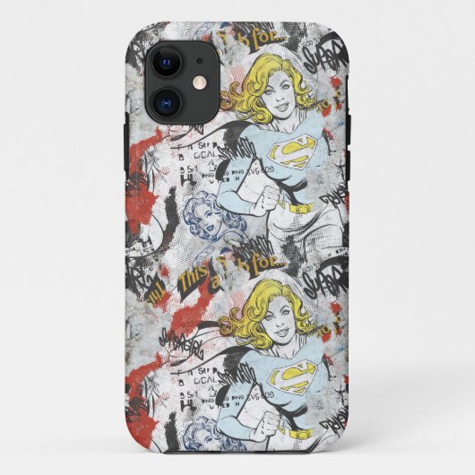 Supergirlの喜劇的なケーパーパターン9 Case-Mate iPhoneケース (裏面)