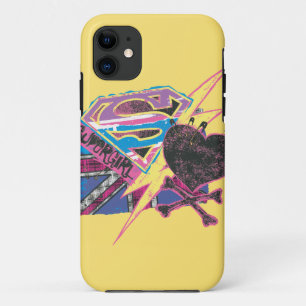 Supergirlの旗および骨が交差した図形 iPhone 11 ケース