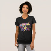 Supergirlの旗および骨が交差した図形 Tシャツ (正面フル)