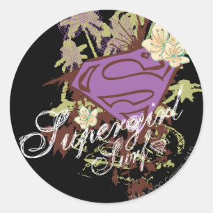 Supergirlの波のロゴ ラウンドシール