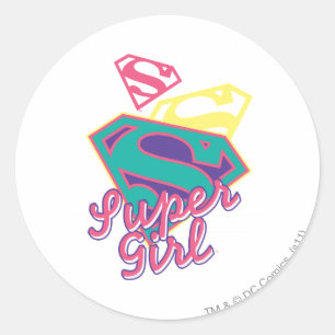Supergirlの筆記体 ラウンドシール