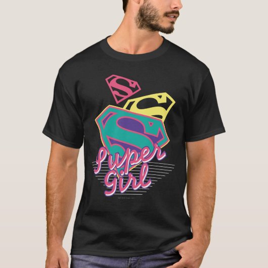 Supergirlの筆記体 Tシャツ (正面)