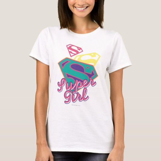 Supergirlの筆記体 Tシャツ (正面)