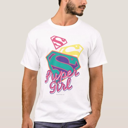 Supergirlの筆記体 Tシャツ (正面)