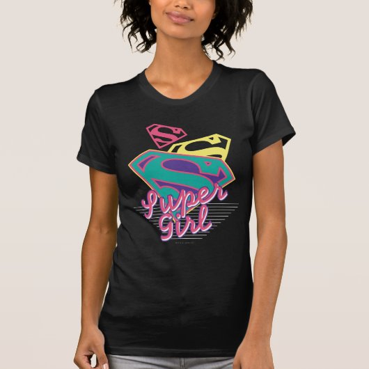 Supergirlの筆記体 Tシャツ (正面)
